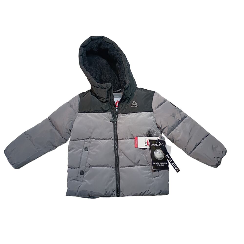 Reebok Toddler Grey Heavyweight Puffer Jacket 5T - NWT